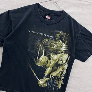 Marvel Wolverine Spider-Man Graphic T-Shirt Kids 16/18 Black Mad Engine T-Shirt